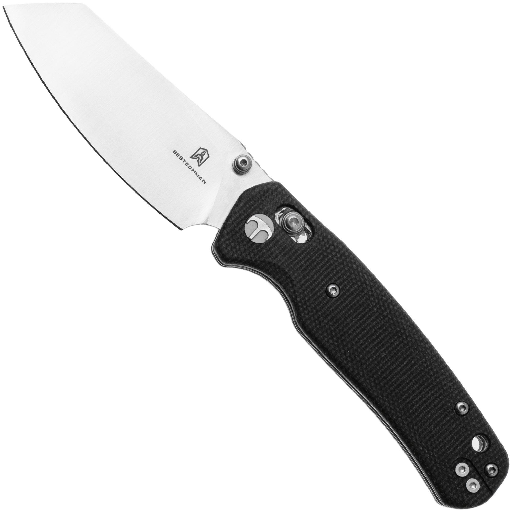 Bestechman Cicada's Wing BMK06-M-3 Satin 10Cr15MoV, Grey Micarta, zakmes