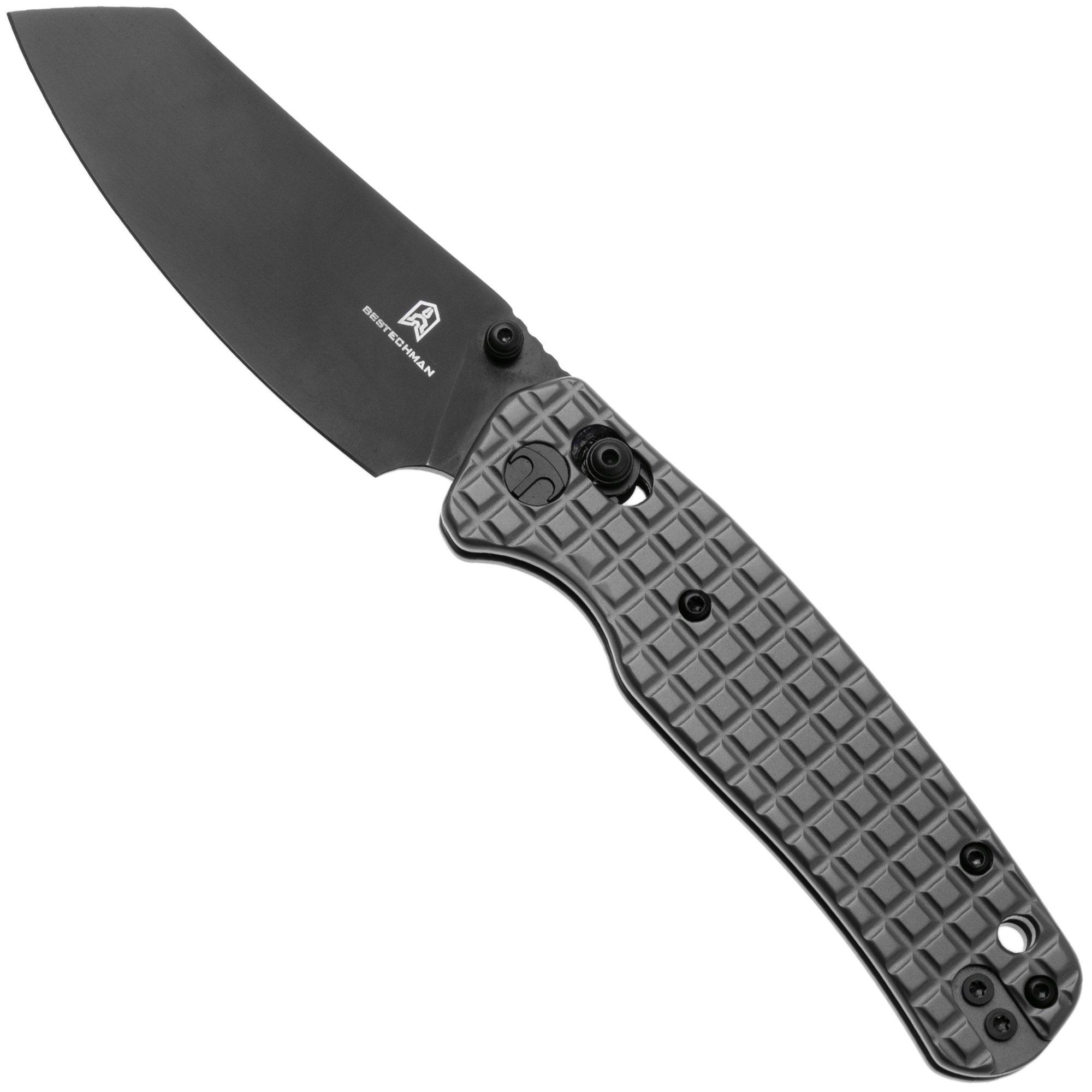Bestechman Cicada's Wing BMK06-S-2 Black PVD 10Cr15MoV, Grey PVD Stainless Steel, zakmes