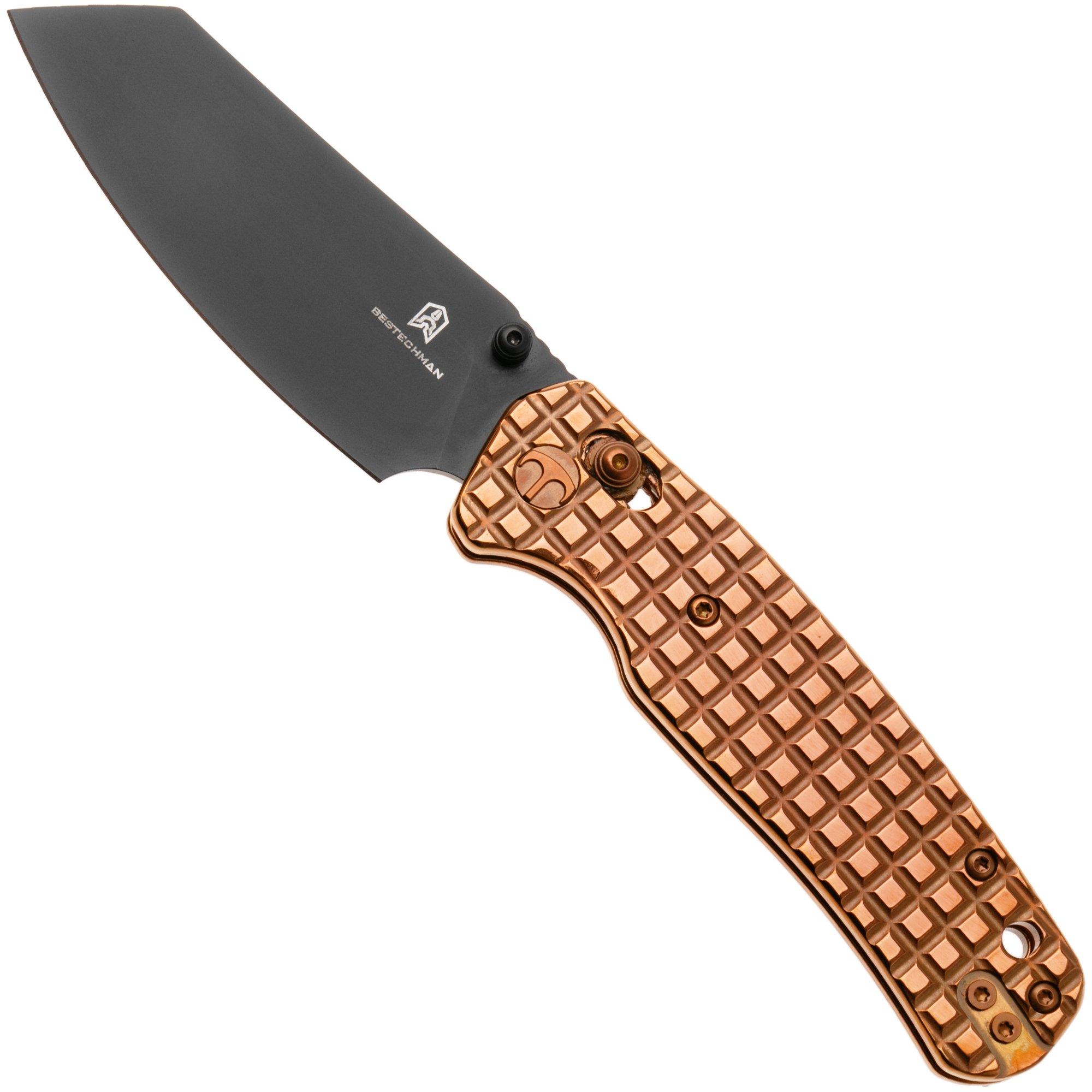 Bestechman Cicada's Wing BMK06-S-4 Black PVD 10Cr15MoV, Bronze PVD Stainless Steel, zakmes