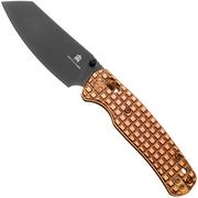 Afbeelding voor Bestechman Cicada's Wing BMK06-S-4 Black PVD 10Cr15MoV, Bronze PVD Stainless Steel, zakmes