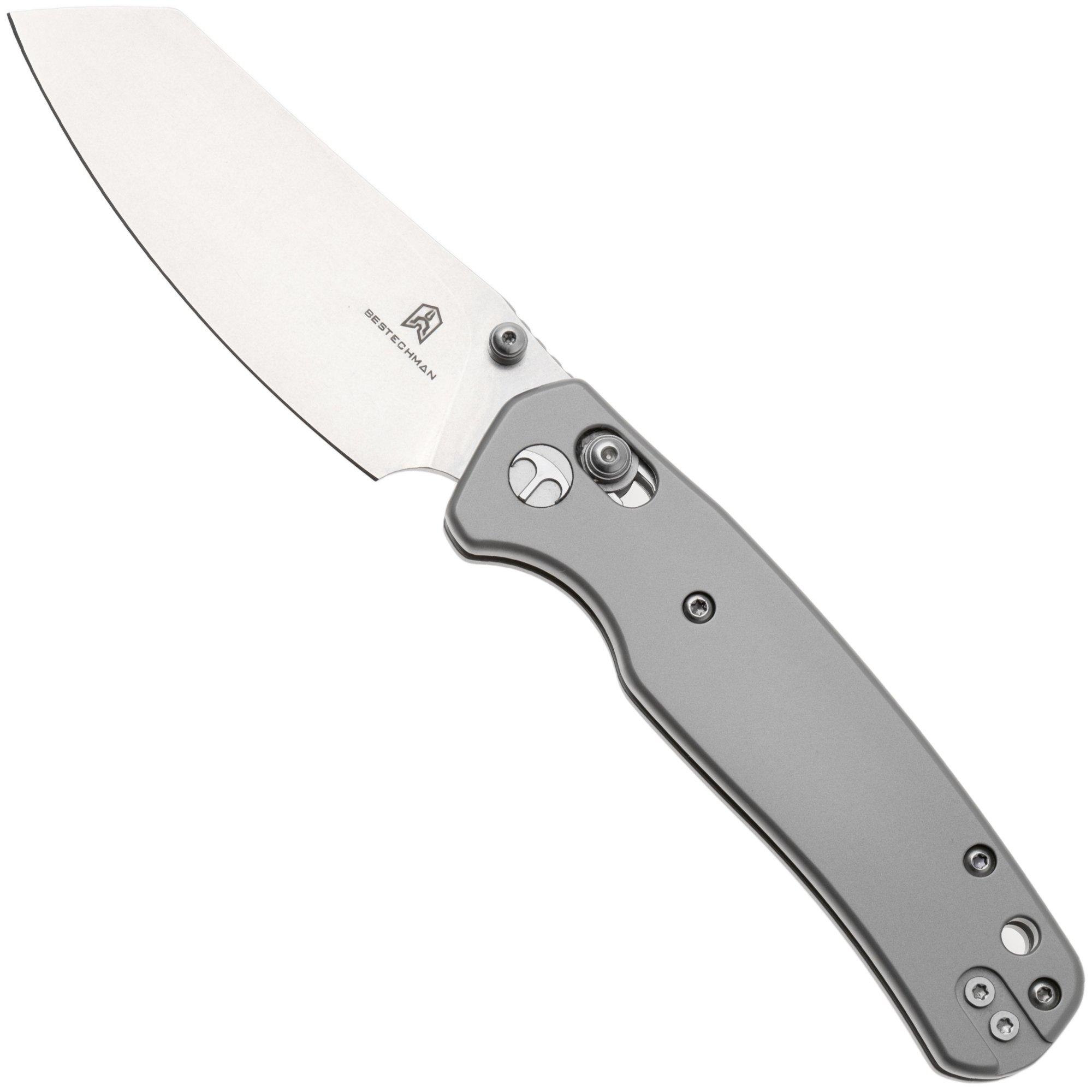 Bestechman Cicada's Wing BMK06-S-7 Stonewash 10Cr15MoV, Bead Blasted Stainless Steel, pocket knife