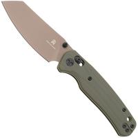 Immagine per Bestechman Cicada's Wing BMK06C Brown Coated 10Cr15MoV, Green G10, coltello da tasca