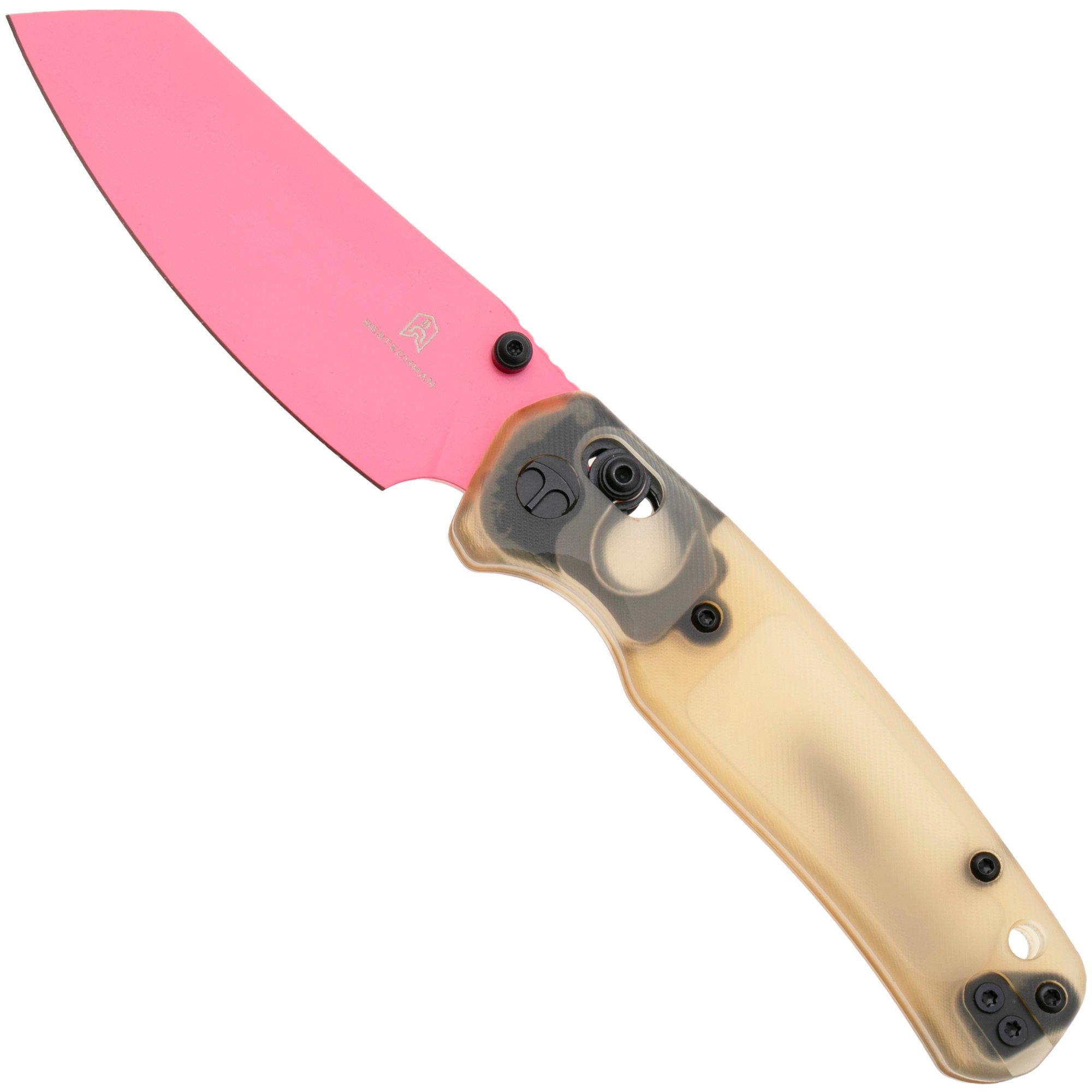 Bestechman Cicada's Wing BMK06H Pink Coated 10Cr15MoV, Ultem, Taschenmesser