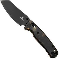 Afbeelding voor Bestechman Cicada's Wing BMK06S Black PVD 10Cr15MoV, Brown Resin, zakmes