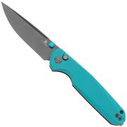 Bestechman Velix BMK07D PVD 14C28N, Blue G10 coltello da tasca, Ostap Hel design