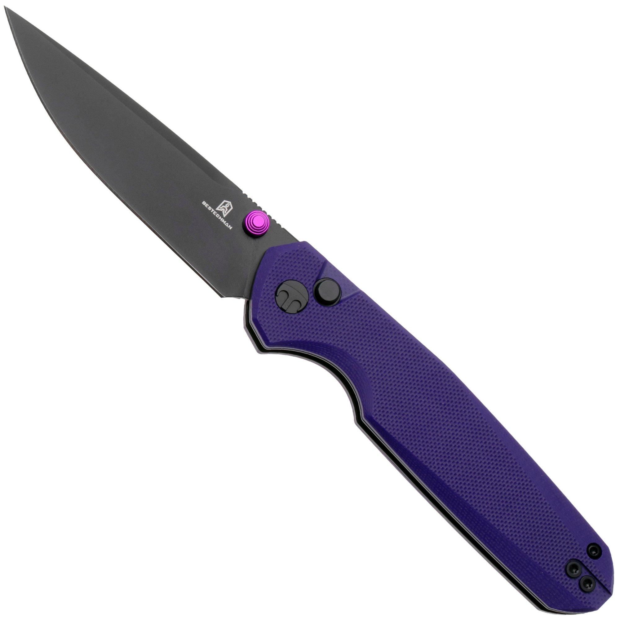 Bestechman Velix BMK07F PBD 14C28N, Purple G10, zakmes, Ostap Hel design