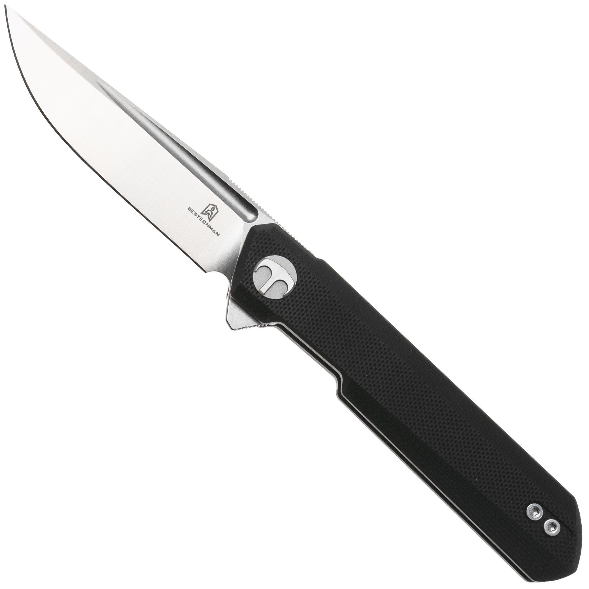 Bestechman Mini Dundee BMK08A Satin D2, Black G10, zakmes, Ostap Hel design