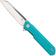 Image for Bestechman Dundee Sheepsfoot BMK09B Satin D2, Seafoam G10, pocket knife