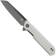 Bestechman Dundee Sheepsfoot BMK09D Grey PVD D2, White G10, zakmes