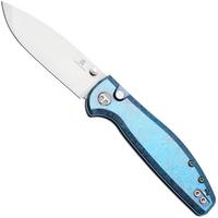 Image for Bestechman Goodboy Jr. BMK10-C-1 Satin CPM MagnaCut, Blue Crystallized Titanium, Knivesandtools Exclusive pocket knife