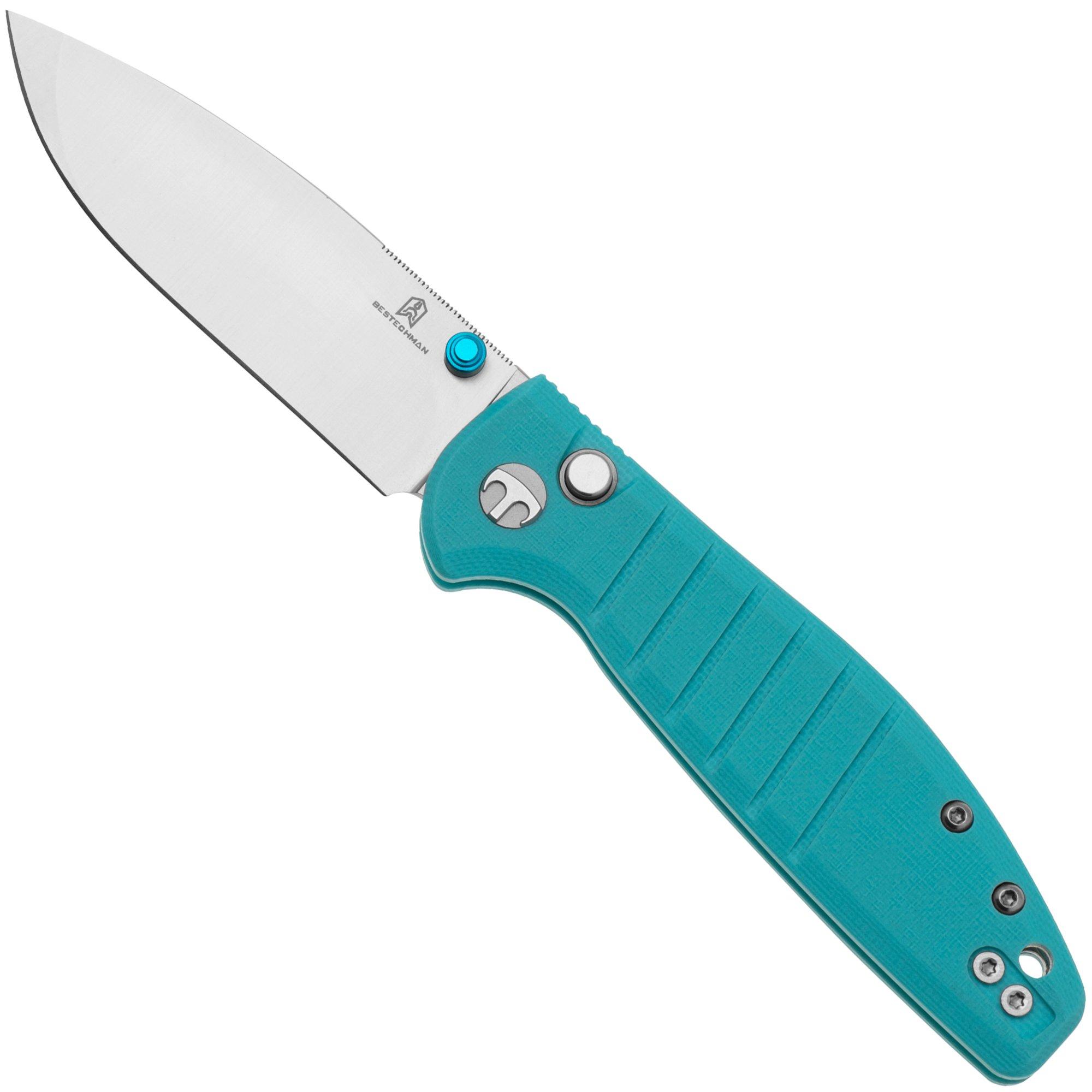 Bestechman Goodboy Jr BMK10B D2, Blue G10 Taschenmesser, Keanu Design