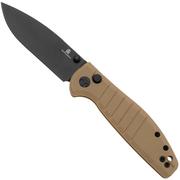 Bestechman Goodboy Jr BMK10F PVD D2, Khaki G10 pocket knife, Keanu design