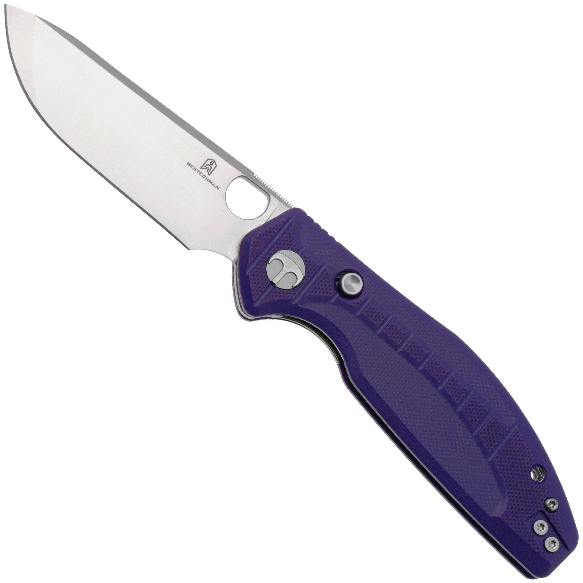 Bestechman Angry Owl BMK12E-1 Satin D2, Purple G10, zakmes