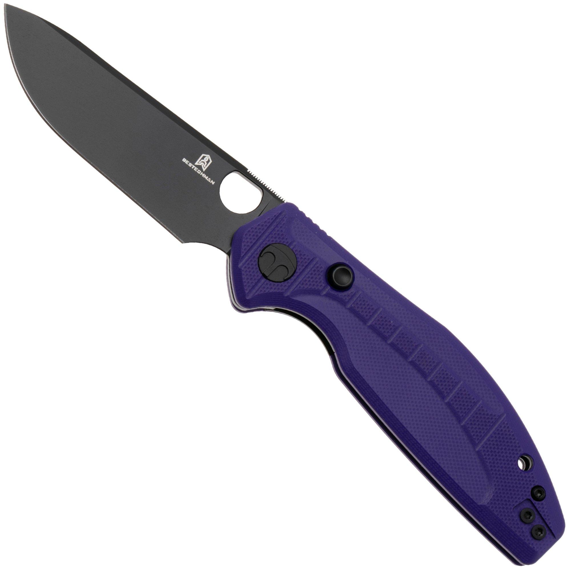 Bestechman Angry Owl BMK12E-2 PVD D2, Purple G10, Taschenmesser