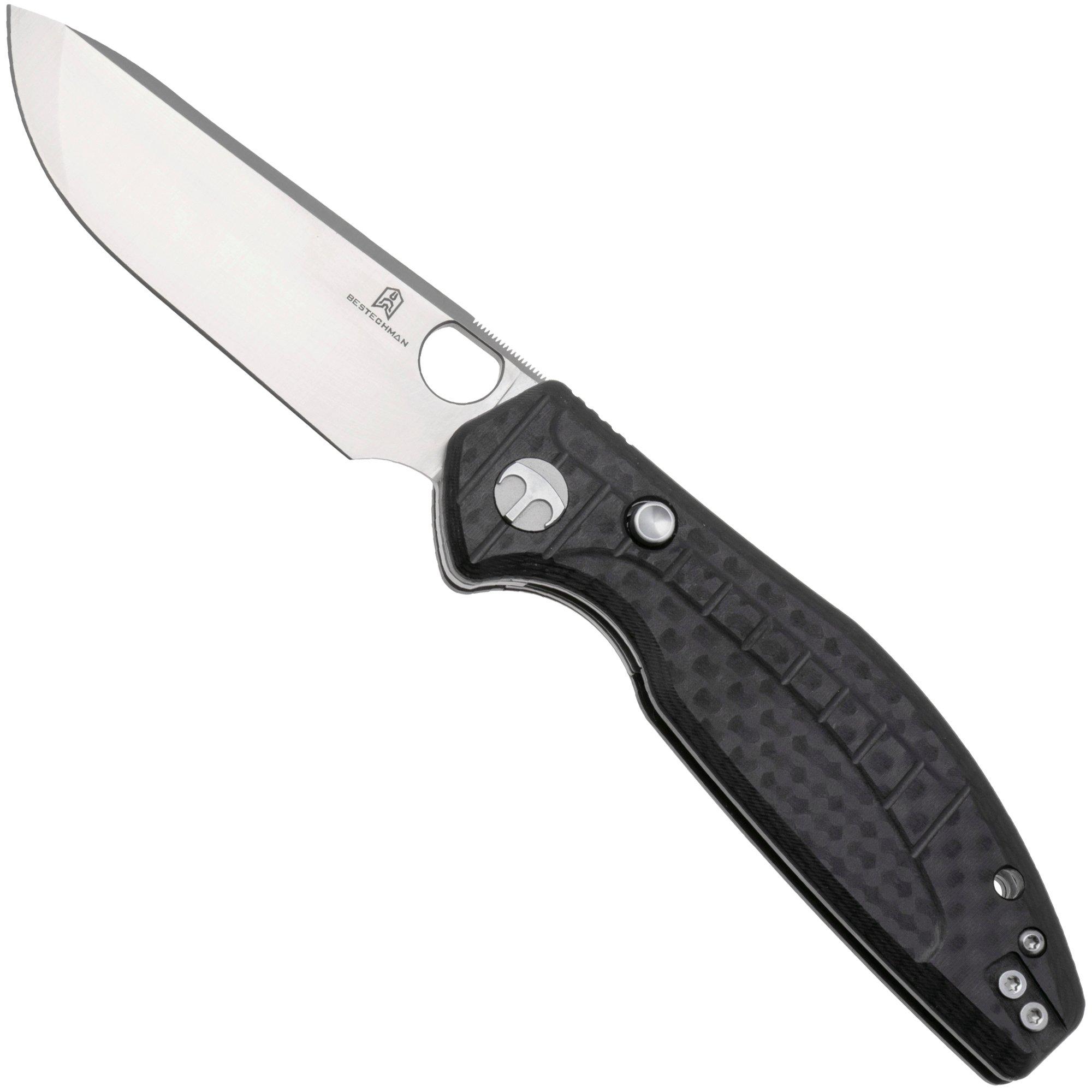Bestechman Angry Owl BMK12F-1 Satin D2, Carbonfiber, Taschenmesser