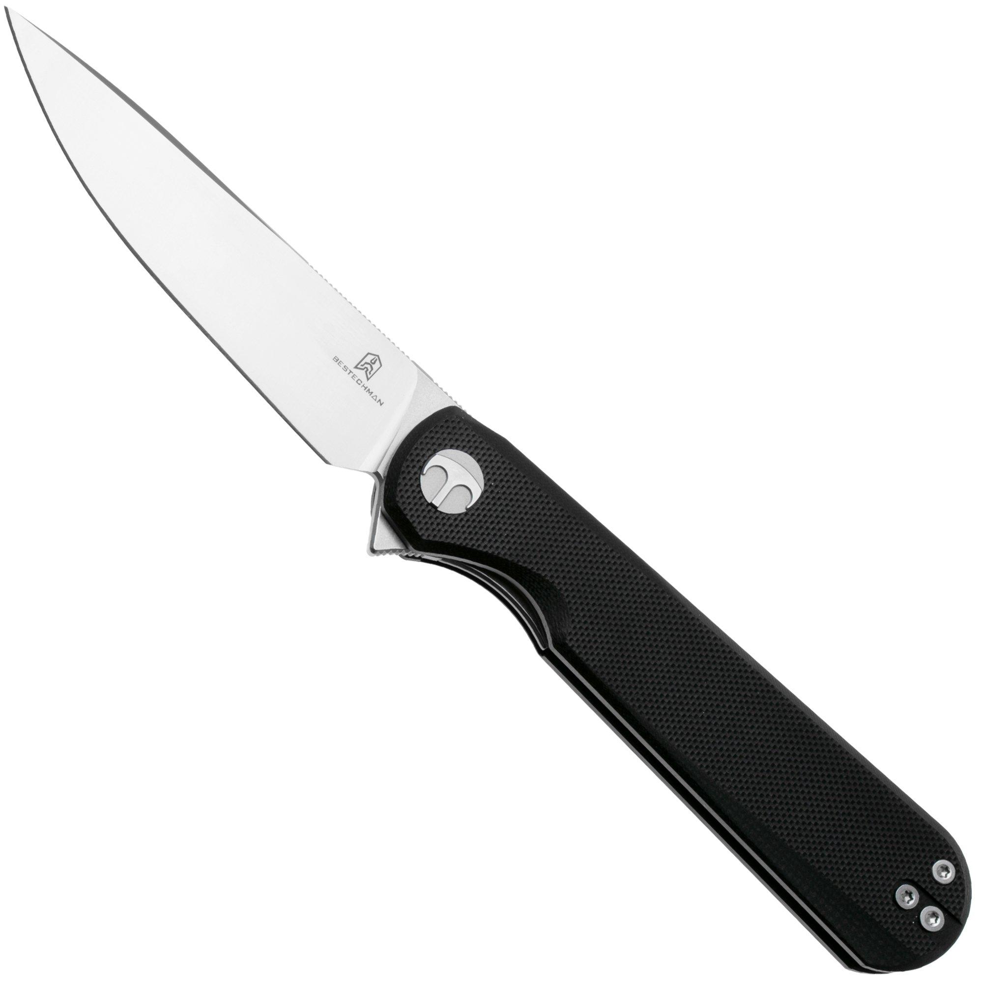 Bestechman Flick BMK13A Satin D2, Black G10, zakmes, Ostap hel design