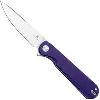 Afbeelding voor Bestechman Flick BMK13B Satin D2, Purple G10, zakmes, Ostap Hel design