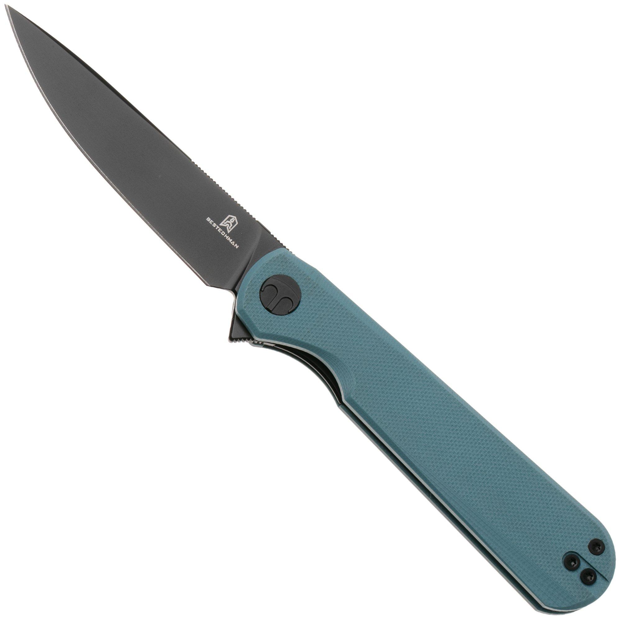 Nóż składany Bestechman Flick BMK13F PVD D2, Grey G10, projekt Ostap Hel