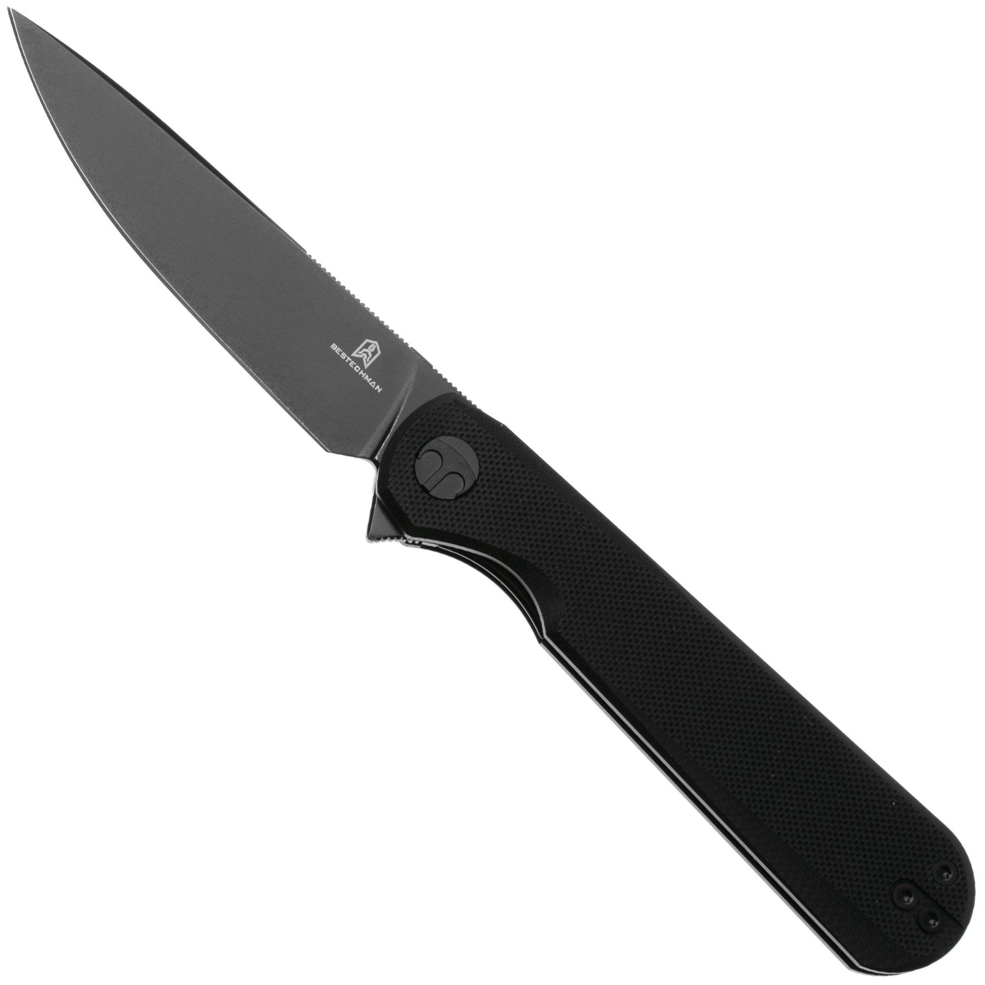 Bestechman Flick BMK13H PVD D2, Black G10, coltello da tasca, Ostap Hel design