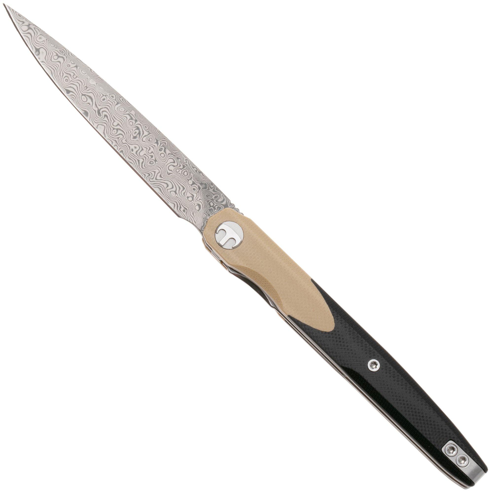 Bestechman Lanza BMK14-D-2 Damascus, Khaki Black G10, zakmes, Grzegorz Grabarski design