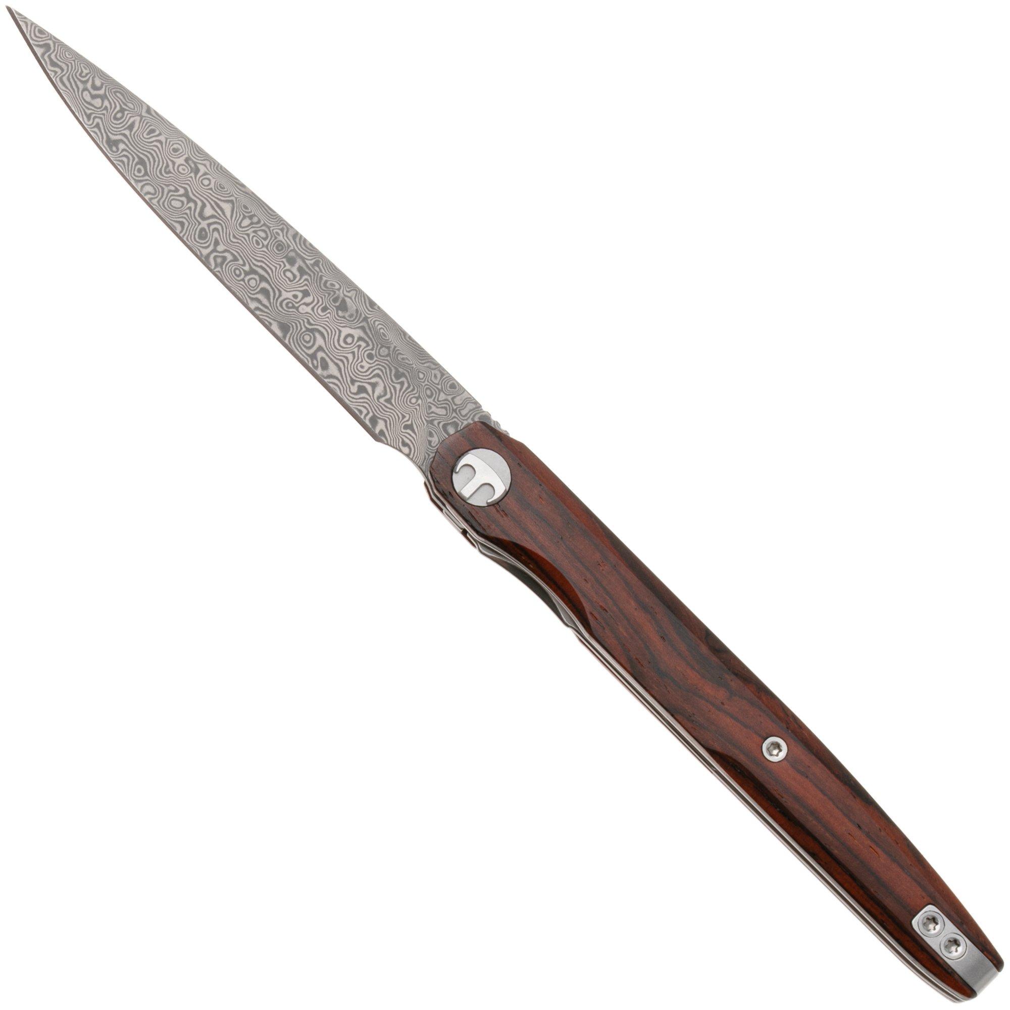 Bestechman Lanza BMK14-D-3 Damascus, Rosewood, zakmes, Grzegorz Grabarski design