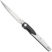 Afbeelding voor Bestechman Lanza BMK14A Satin 14C28N, Black White G10, zakmes, Kombou design