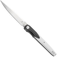 Afbeelding voor Bestechman Lanza BMK14A Satin 14C28N, Black White G10, zakmes, Kombou design