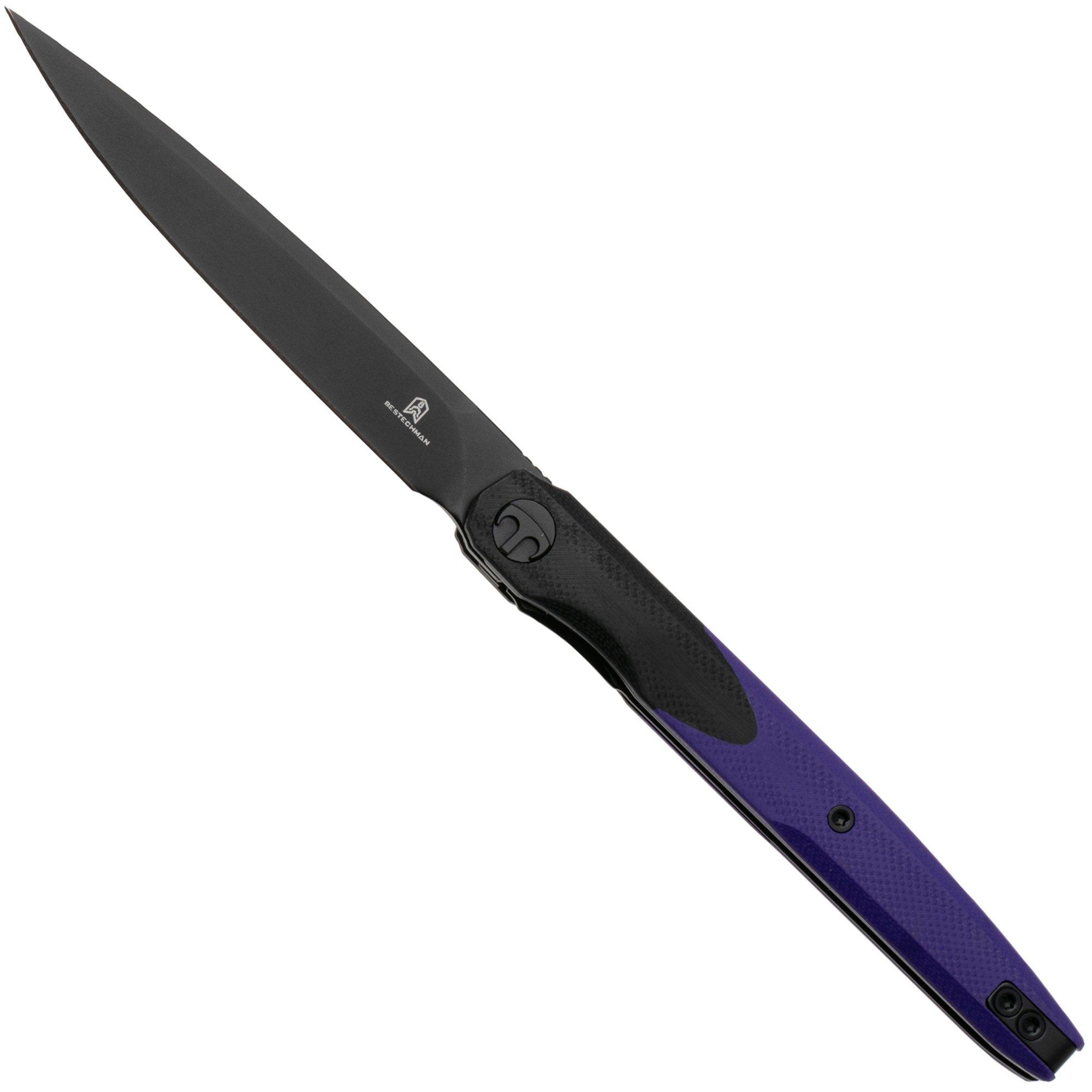 Bestechman Lanza BMK14E PVD 14C28N, Black Purple G10, zakmes, Kombou design