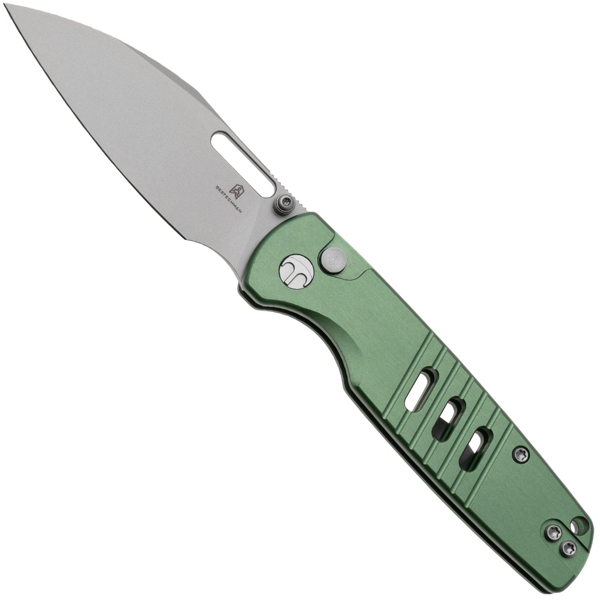 Bestechman Vector BMK15C BEad Blasted D2, Green Aluminium, zakmes