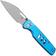 Afbeelding voor Bestechman Vector BMK15D Bead Blasted D2, Blue Aluminium, zakmes
