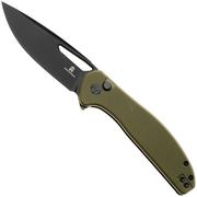Afbeelding voor Bestechman Whalefin BMK18D Black PVD D2, OD Green G10, zakmes