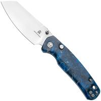 Afbeelding voor Bestechman Cicada's Wing-TL BMK24-R-2 Satin 10Cr15CoMoV, Blue Resin, zakmes