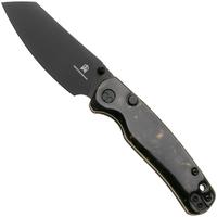Afbeelding voor Bestechman Cicada's Wing-TL BMK24-R-4 Black PVD 10Cr15CoMoV, Brown Resin, zakmes