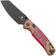 Afbeelding voor Bestechman Cicada's Wing-TL BMK24-W-1 Black PVD 10Cr15CoMoV, Wood and Red Resin, zakmes