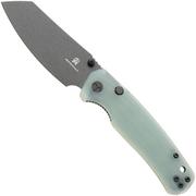Afbeelding voor Bestechman Cicada's Wing-TL BMK24A Black Coated 10Cr15CoMoV, Jade G10, zakmes