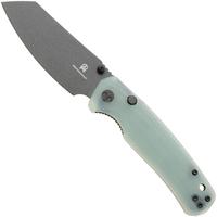 Afbeelding voor Bestechman Cicada's Wing-TL BMK24A Black Coated 10Cr15CoMoV, Jade G10, zakmes