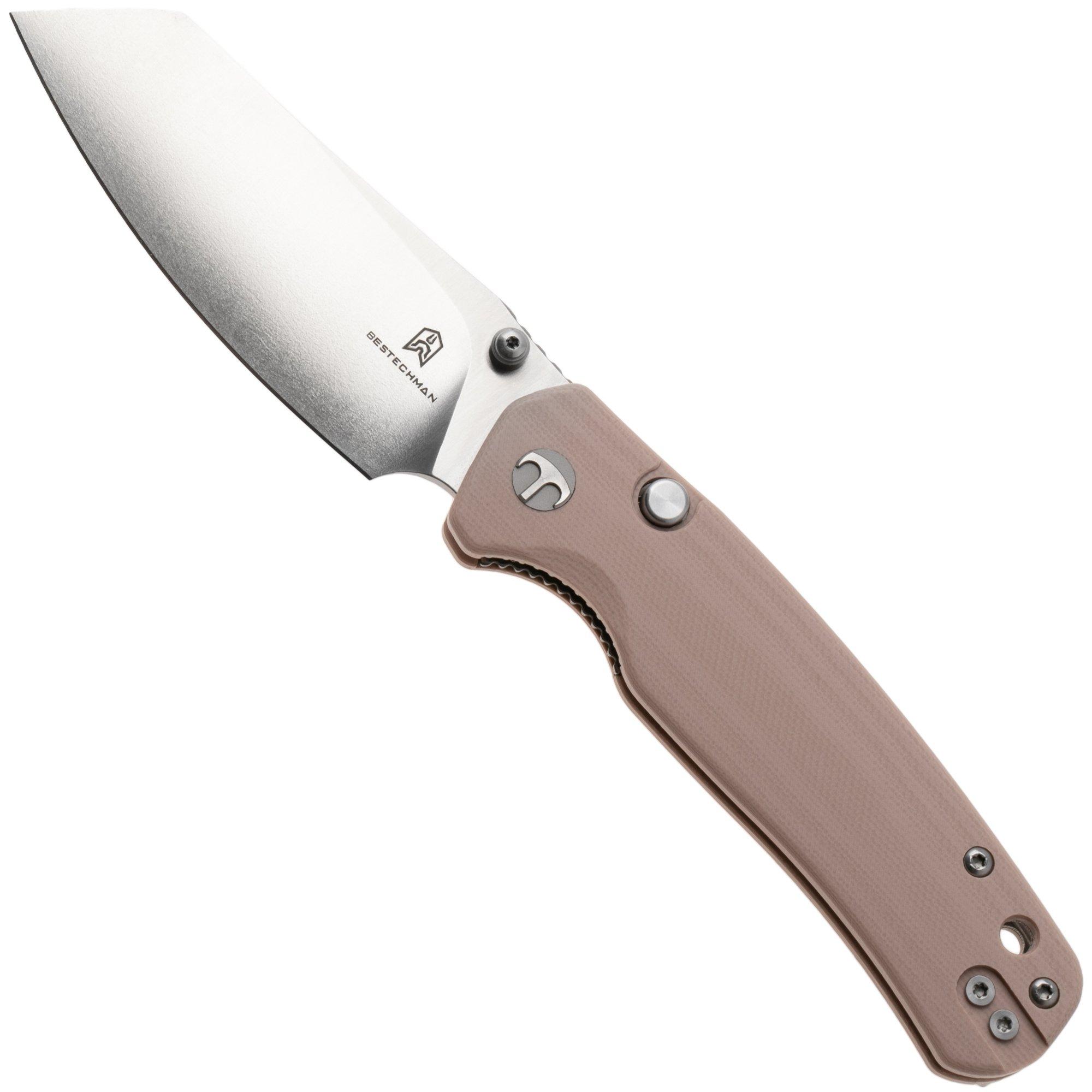 Bestechman Cicada's Wing-TL BMK24C Satin 10Cr15CoMoV, Champagne G10, zakmes