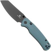 Afbeelding voor Bestechman Cicada's Wing-TL BMK24G Black PVD 10Cr15CoMoV, Misty Blue G10, zakmes