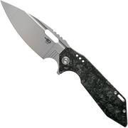 Bestech Shodan BT1910C Carbonfiber Satin Stonewash coltello da tasca, design di Todd Knife & Tool