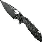 Bestech Shodan BT1910D Carbonfiber Black Stonewash coltello da tasca, design di Todd Knife & Tool