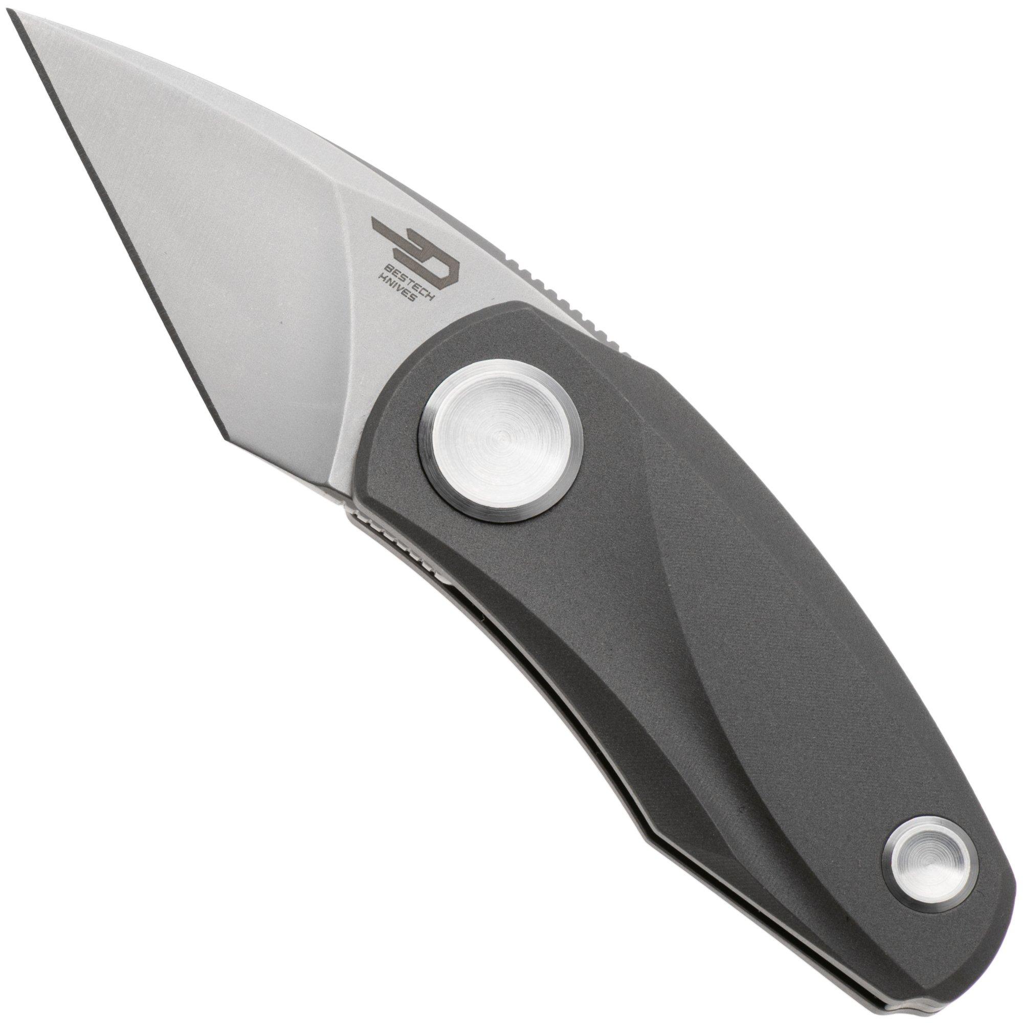 Bestech Tulip BT1912E Stonewashed M390, Grey Titanium, zakmes, Ostap Hel design