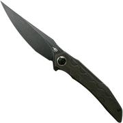 Bestech Samari BT2009B Titanium Black Stonewash coltello da tasca, Kombou design
