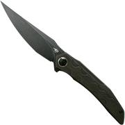 Bestech Samari BT2009B Titanium Black Stonewash zakmes, Kombou design