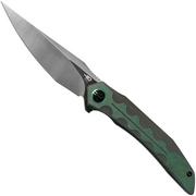 Bestech Samari BT2009C Titanium Black Green pocket knife, Kombou design