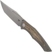 Bestech Togatta BT2102D Green Canvas Micarta coltello da tasca, design di Morgan Koens