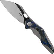 Bestech Nogard BT2105A Titanium, Blue Marble Carbon fibre pocket knife, Kombou design