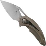 Bestech Nuke BT2107B Bronze Titanium, Red Marbled Carbon fibre, Satin coltello da tasca, design di Kombou