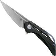 Bestech Vigil BT2201C Black Titanium, Satin pocket knife, Kombou design