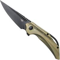 Afbeelding voor Bestech Vigil BT2201E Gold Blasted Titanium, Black zakmes, Kombou design