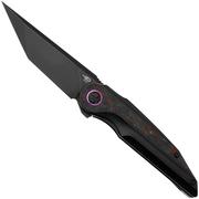 Bestech Blind Fury BT2303E, M390, Titanium Red Marble, pocket knife Kombou design